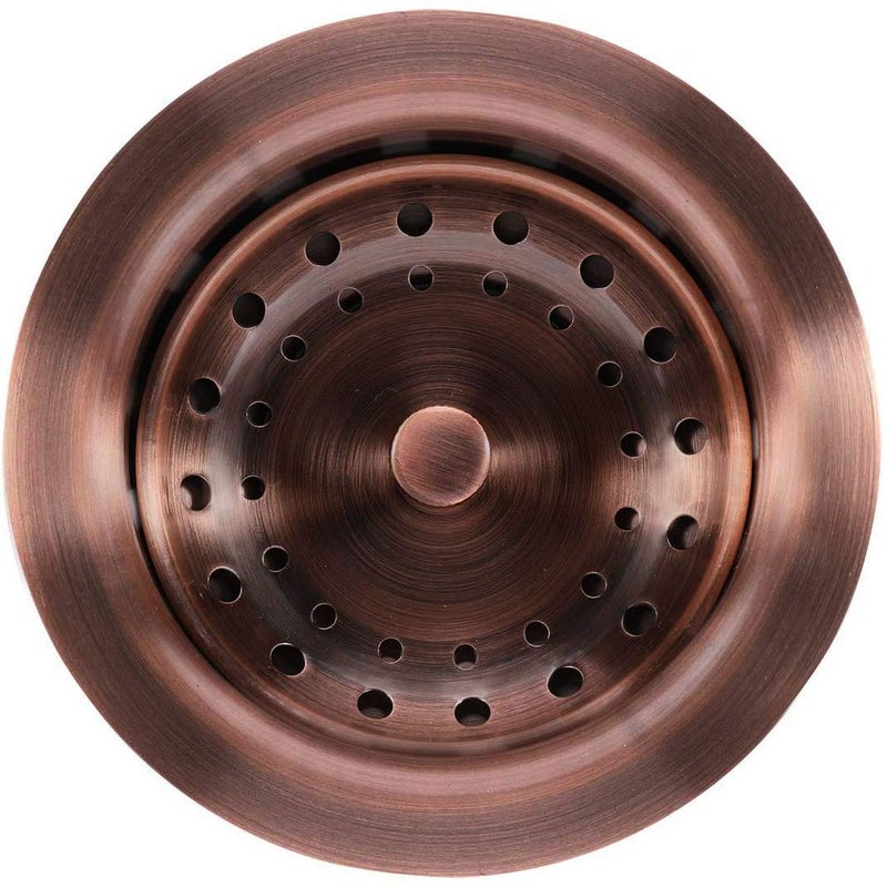 KONE 3-1/2 Inch Kitchen Sink Drain AC Assembly with Strainer Basket/Stopper, All Stainless Steel Antique Copper Durable and Rustproof - Image 2